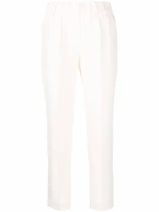 Cropped Slim-Fit Trousers