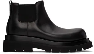 Bottega Veneta Black Lug Chelsea Boots