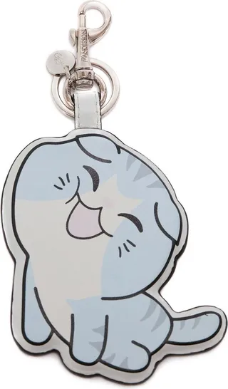 Cat leather keyring