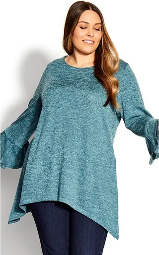AVENUE| Women's Plus Size Cassidy Tunic - jade - 18W