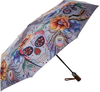 Anuschka Auto Open and Close Umbrella - 3100 (Calaveras de Azucar) Umbrella