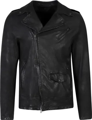Leather biker jacket