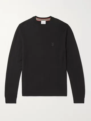 Logo-Embroidered Cashmere Sweater