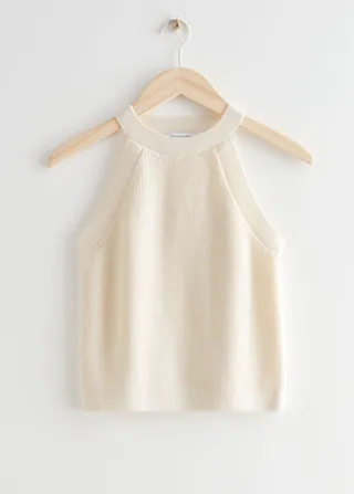 Fitted Halter Knit Top