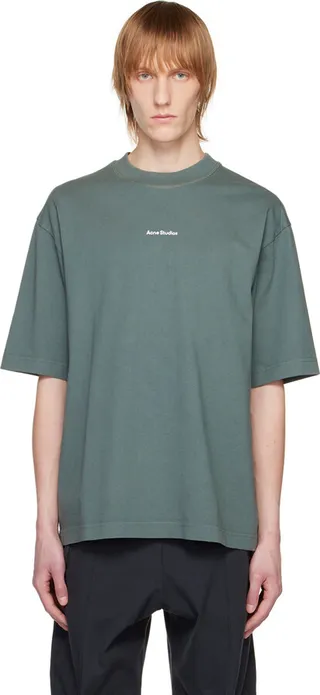 Acne Studios Green Printed T-Shirt