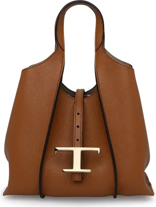 Tod's Timeless Logo Plaque Tote Bag
