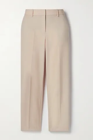 Theory - Treeca Cropped Wool-blend Slim-leg Pants - Pink