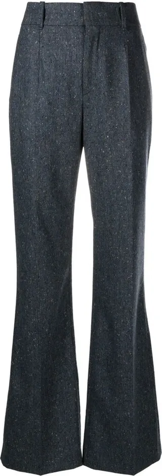 High-Waisted Straight-Leg Trousers