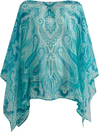 Poncho In Seta