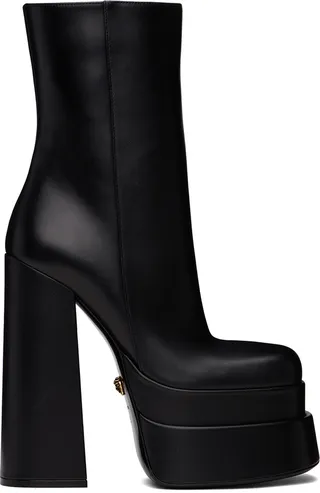 Versace Black Aevitas Platform Boots