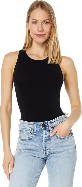 Commando Ballet Racerback Bodysuit KT040 (Black) Women's Jumpsuit & Rompers One Piece
