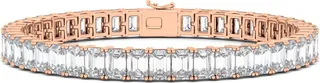 Emerald Cut Lab Created Diamond Tennis Bracelet