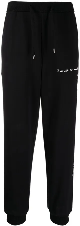 Slogan-Print Track Pants