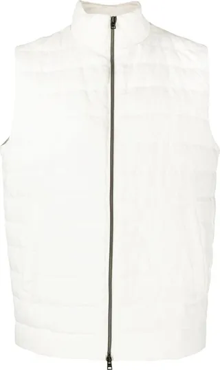 Padded-Design Feather Down Gilet