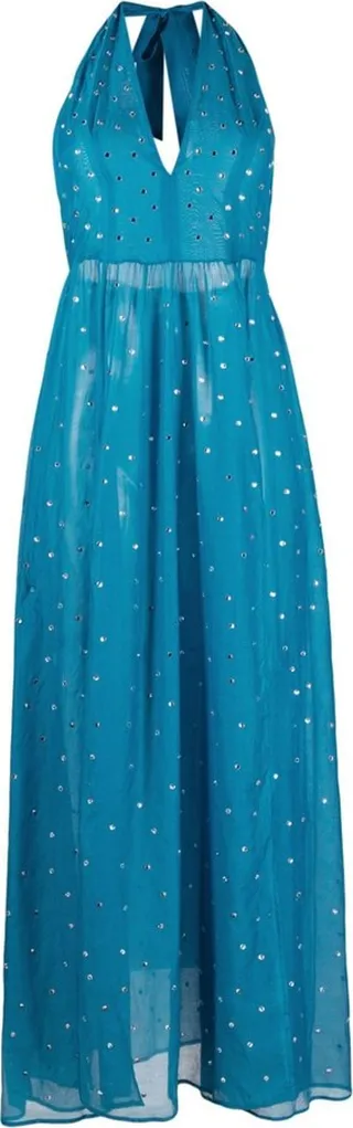 Lurex-Detail Halterneck Dress