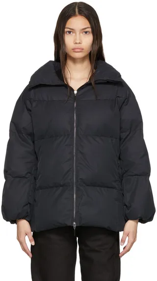 Studio Nicholson Navy Insulated Basel Coat