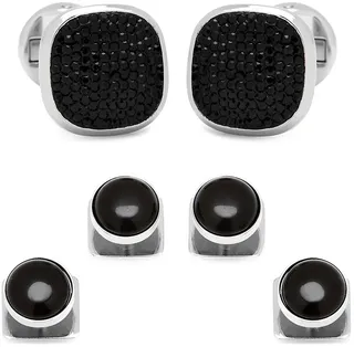 3-Piece Ox And Bull Trading Co. Mixed Pave Crystal And Onyx Stud Set