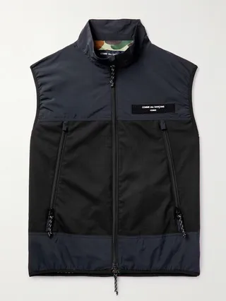 Shell-Trimmed Wool-Ripstop Gilet