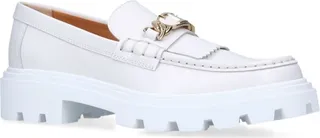 Tod'S Leather Gomma Frangia Loafers