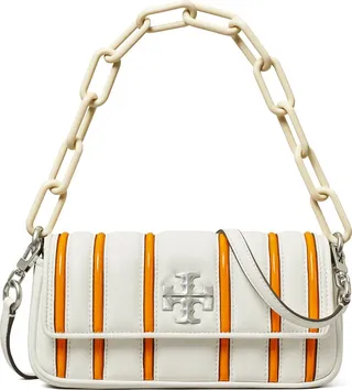 Small Kira Stripe Bombe Convertible Shoulder Bag