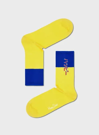 Embroidered Crew Neck Sock