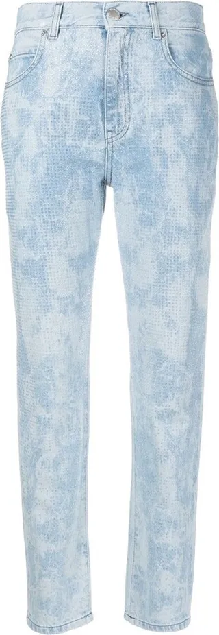 High-Waisted Denim Jeans