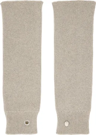 Rick Owens Off-White Cashmere Arm Warmers