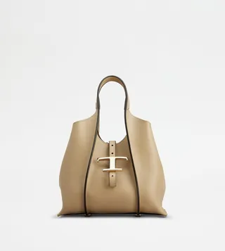 T Timeless Shopping Bag in Leather Mini