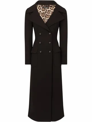 Cinched Double-Breasted Coat