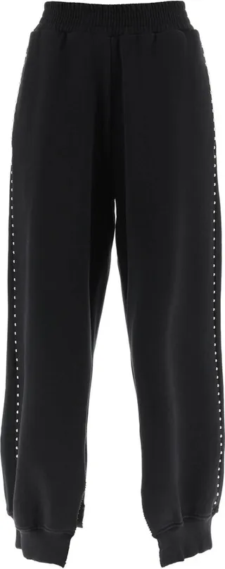 Studded Jogger Pants With Ankle Slits