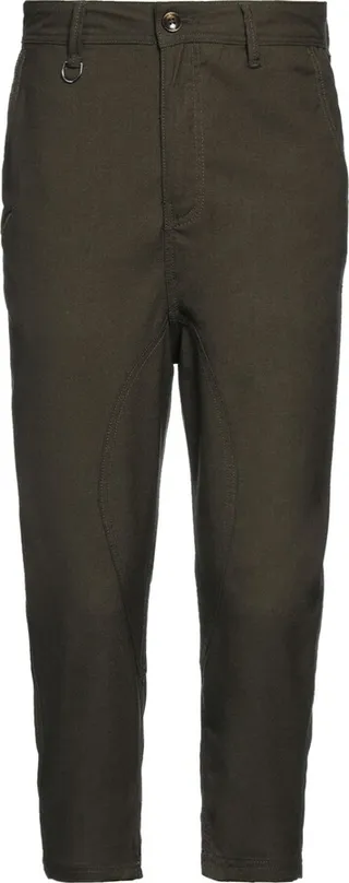 Cropped Pants Military Green