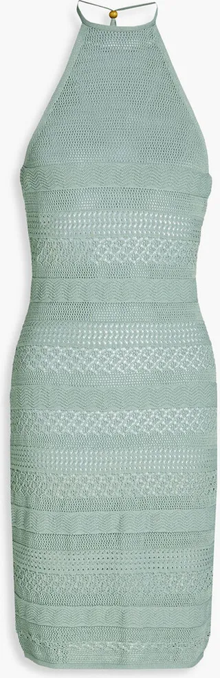 Odeta crochet-knit mini dress