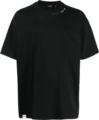 embroidered-detail cotton T-shirt