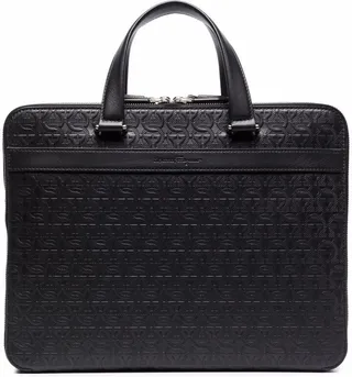 FERRAGAMO- Leather Briefcase