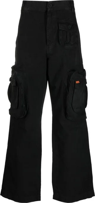 Straight-Leg Multiple-Pocket Trousers