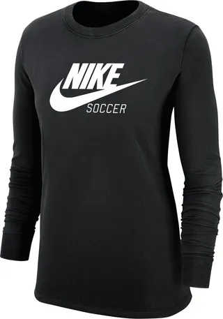 Nike Women's Swoosh Soccer Long-Sleeve T-Shirt in Black