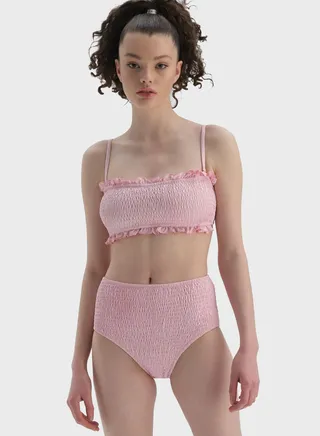 Strappy Ruched Bikini Top
