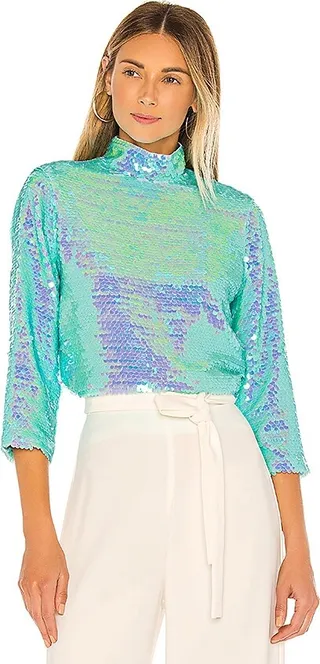 Sequin Turtleneck