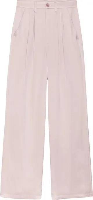 Carrie Silk Straight-Leg Trousers