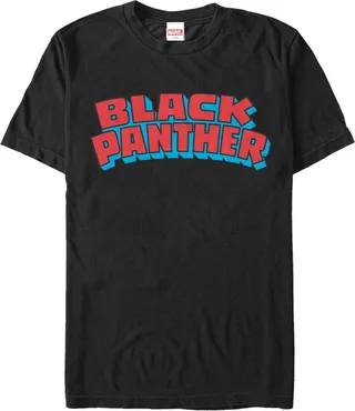 Men's Marvel Black Panther Retro Logo T-Shirt - Black - 3X Large