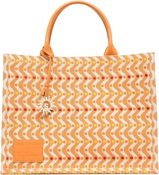 Wave-Pattern Tote Bag