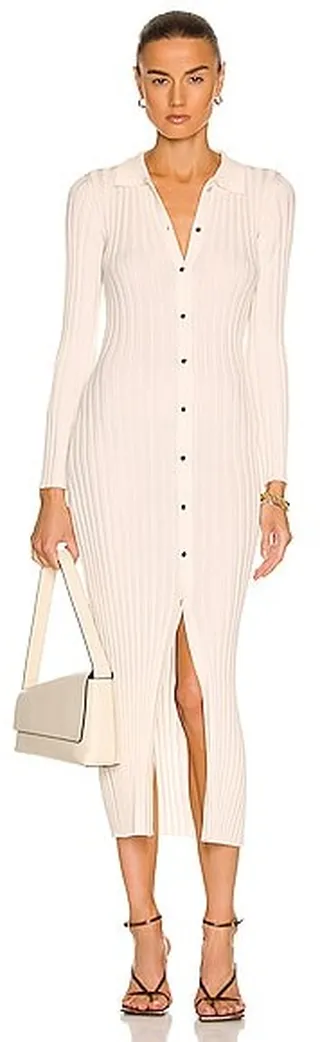 Auteur Beth Cardigan Dress in Ivory