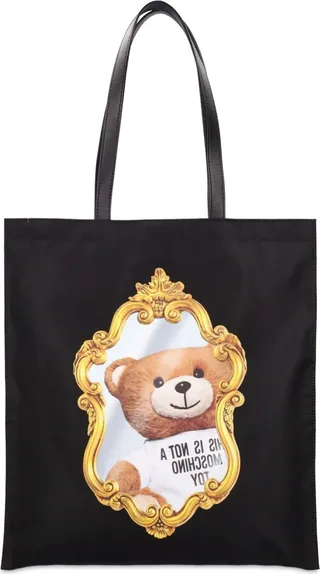 Mirror teddy bear tote bag