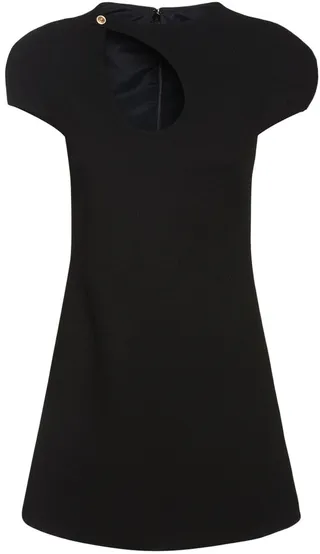 Wool twill cut out mini dress