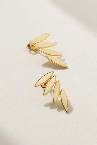 Melissa Kaye - Maya Small 18-karat Gold Earrings - One size