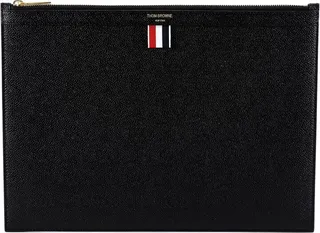 Thom Browne Logo Document Clutch Bag