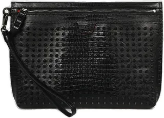 Christian Louboutin Stud-Detailed Zipped Clutch Bag
