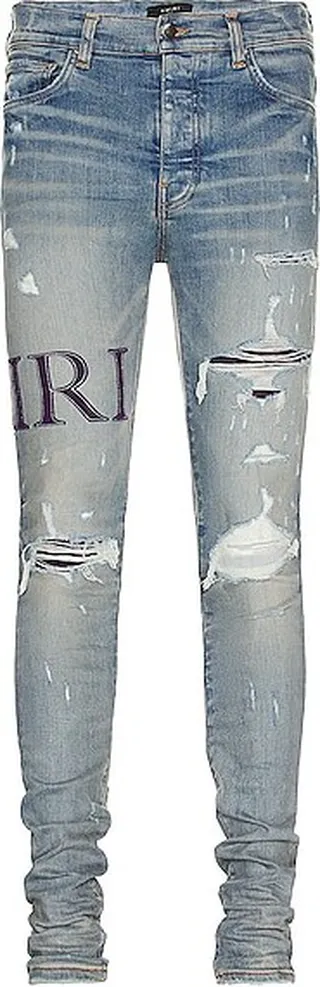 Amiri Serif Logo Jean in Blue