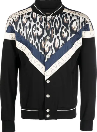 Leopard-Print Bomber Jacket