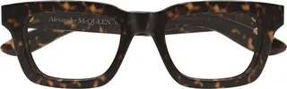 Alexander McQueen Eyewear Rectangle Frame Glasses